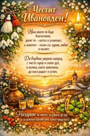 Днес отбелязваме Ивановден