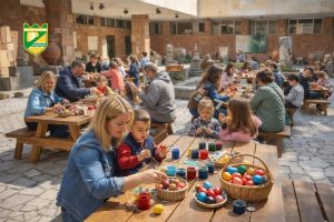 Великденска работилница за боядисване на яйца в музея